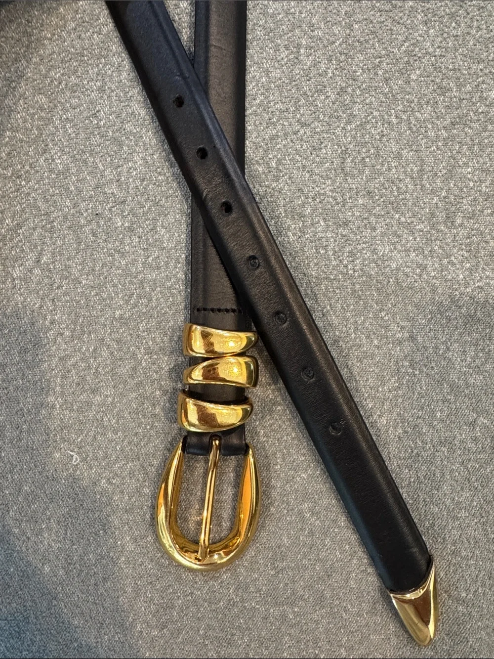 Madewell Triple Leather Keeper Belt | Black | Small - Picture 4 of 8
